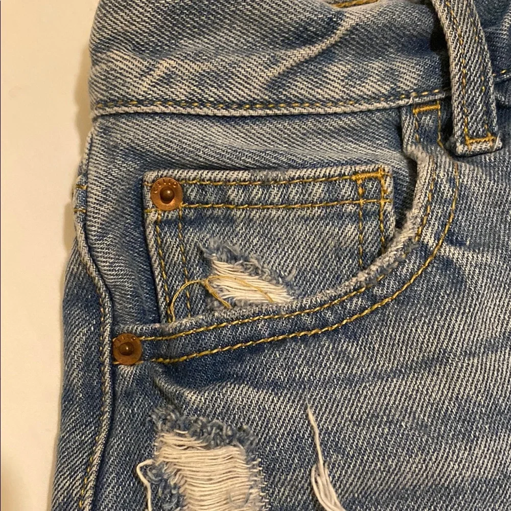 Cello Blue Distressed Jean Shorts High-Waisted Size XS